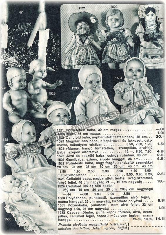 1938 régi játékbabák vintage dolls