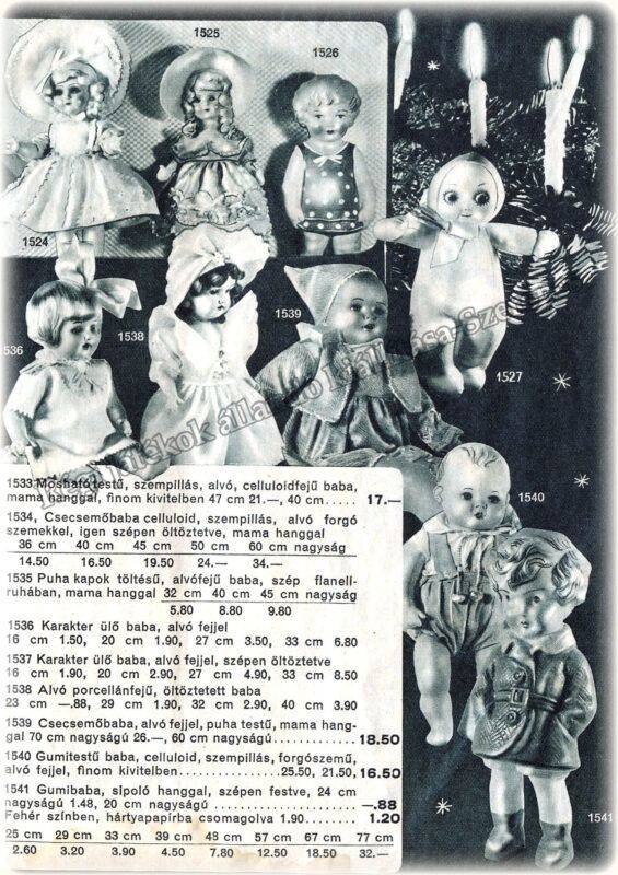 1938 régi játékbabák vintage dolls celluloid